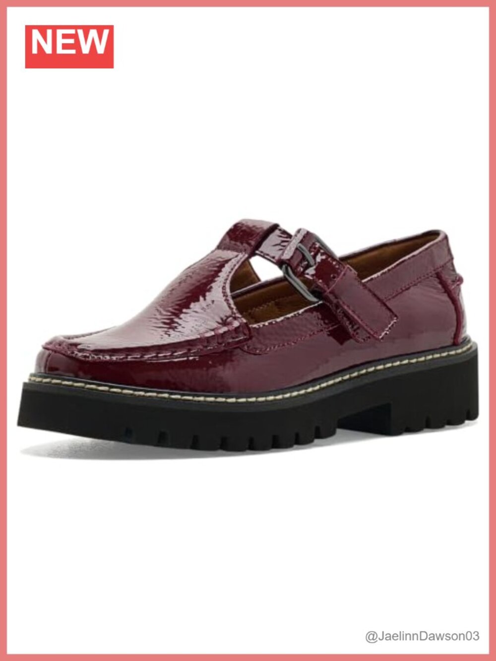 Donald Pliner Women's Leather T-Strap Lug Sole Loafers